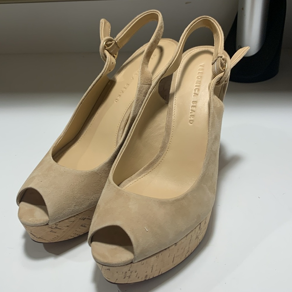 Veronica Beard Wedge Cork Sandals